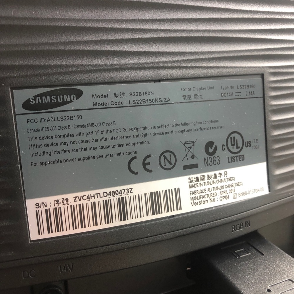 Samsung Monitor - Picture 3 of 3